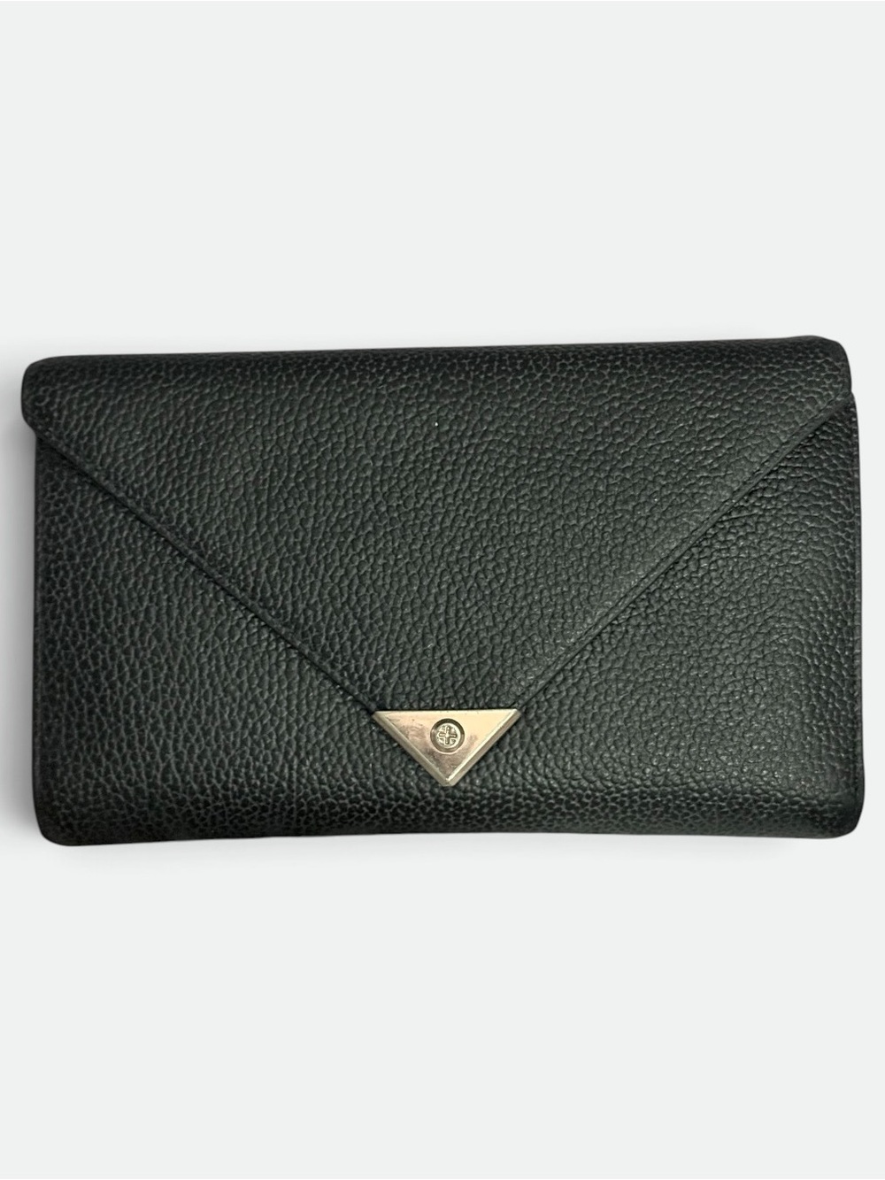 Alexander Wang EUC Prisma Black Pebbled Leather Envelope Clutch